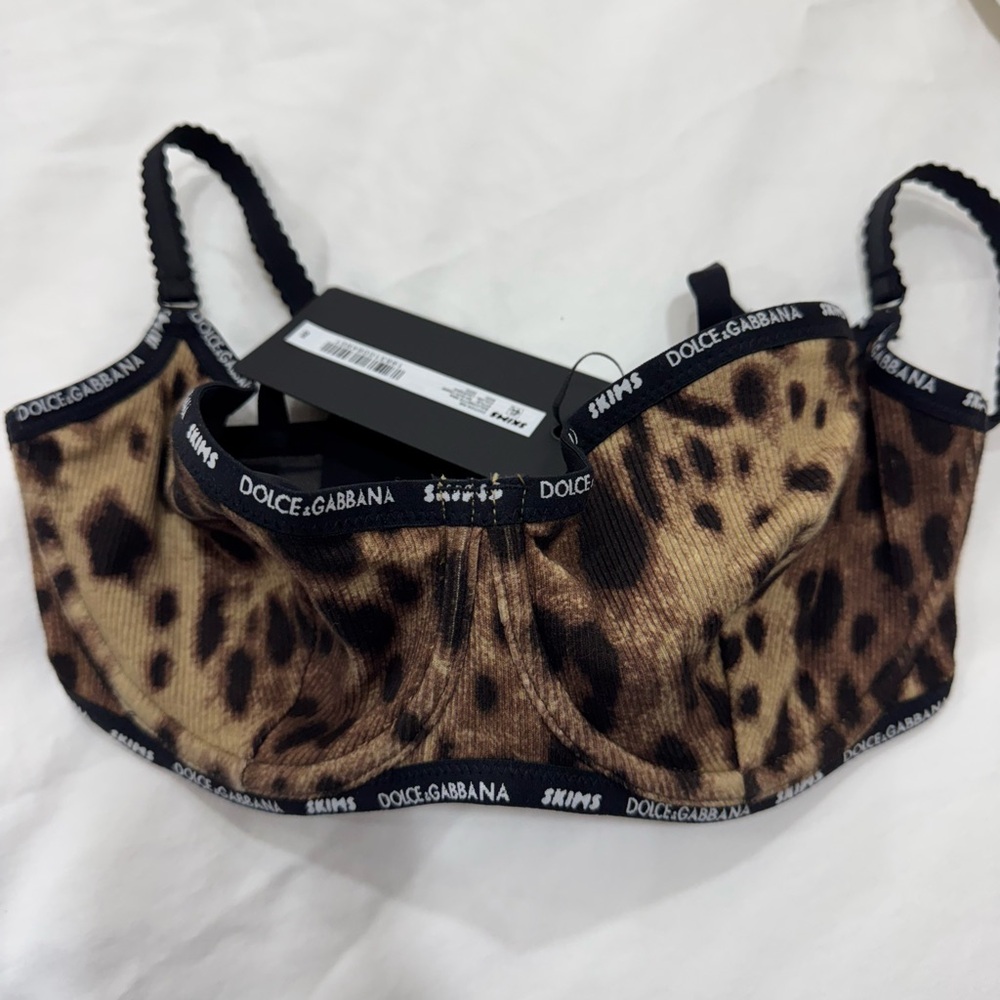Skims x Dolce & Gabbana Leopard Print Bra